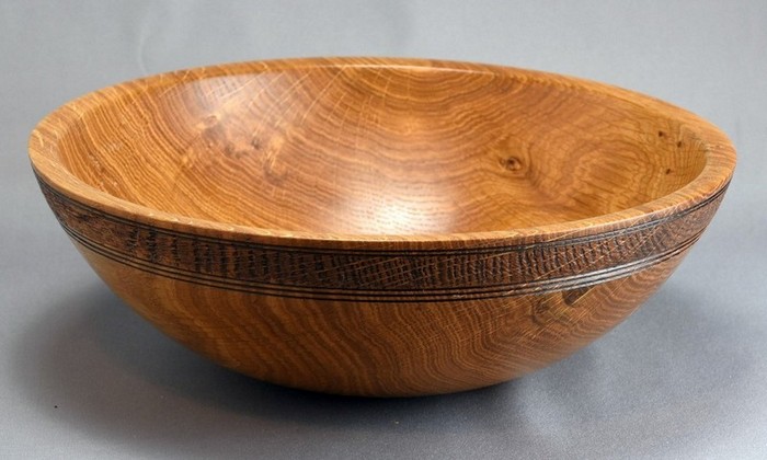 Oak Banded Bowl